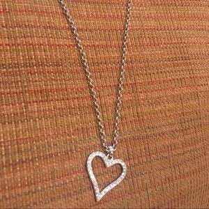 Long Heart Pendant Necklace